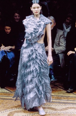 A fine and rare Junya Watanabe/Comme des Gar&ccedil;ons metallic grey 'lantern' dress, 'Techno Couture' collection, Autumn-Winter 2000-01 - 2