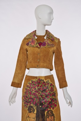 A J Cooper hand-painted suede and leather Adam & Eve ensemble, 1970s - 3