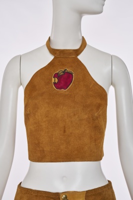 A J Cooper hand-painted suede and leather Adam & Eve ensemble, 1970s - 7