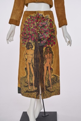 A J Cooper hand-painted suede and leather Adam & Eve ensemble, 1970s - 8