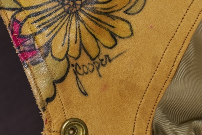 A J Cooper hand-painted suede and leather Adam & Eve ensemble, 1970s - 11