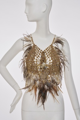 A Paul Johnson quartz and macram&eacute; bodice, 1975