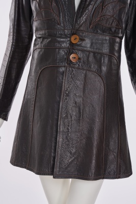 An East West Musical Instruments Co. brown leather jacket, 1970s - 5