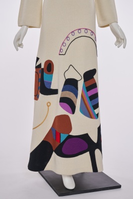 A rare Marco Correa for Tai wool jersey maxi dress, circa 1970 - 4