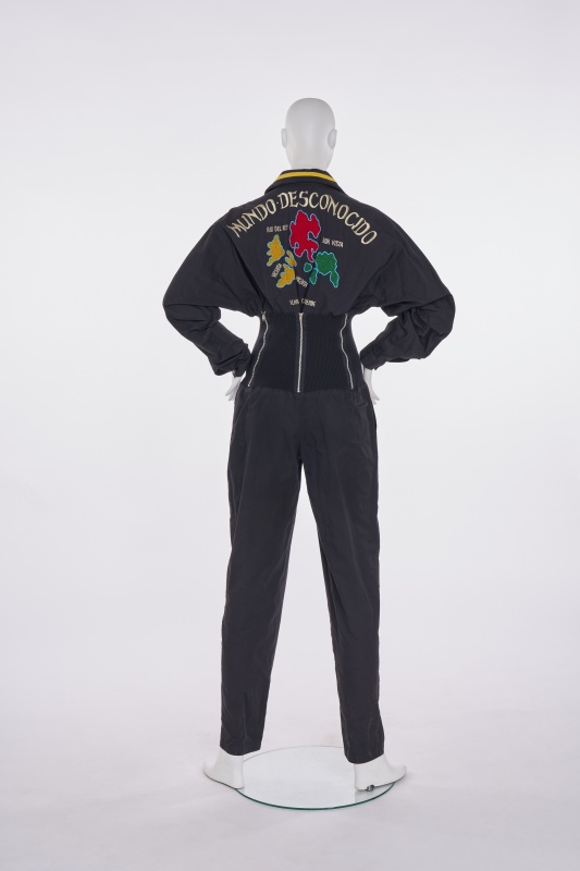 A Kansai Yamamoto black cotton jumpsuit, circa 1988