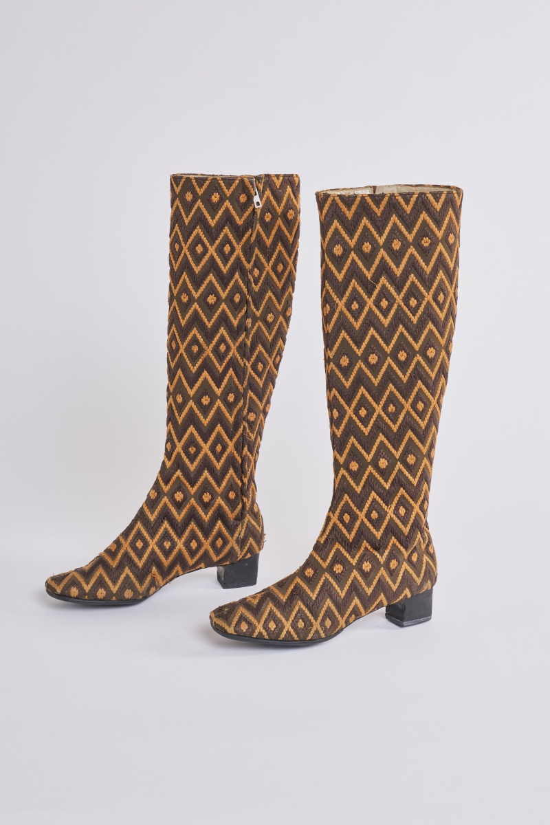 A pair of Yves Saint Laurent haute couture boots, Autumn-Winter 1970-71