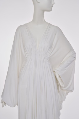 A Yuki draped white jersey dress, circa 1974 - 4