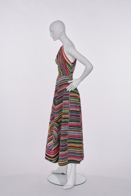 A Lanvin printed cotton evening gown, circa 1970, - 2