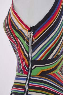 A Lanvin printed cotton evening gown, circa 1970, - 5