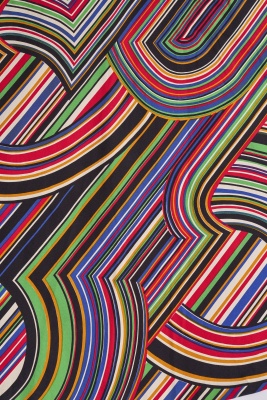 A Lanvin printed cotton evening gown, circa 1970, - 6