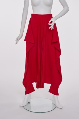 A pair of Kansai Yamamoto red wool trousers, late 1980s - 4