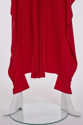 A pair of Kansai Yamamoto red wool trousers, late 1980s - 7