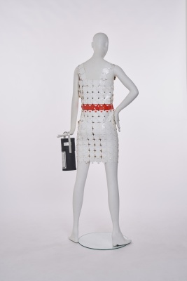 A rare Pierre Bory of Paris vinyl puzzle-piece Mutable 'K' dress, 1970 - 3
