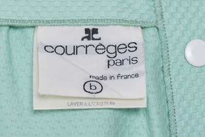 An Andr&eacute; Courr&egrave;ges pale blue piqu&eacute; maxi skirt, early 1970s - 3