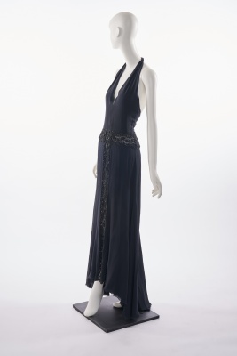 A Valentino Garavani black silk cr&ecirc;pe halterneck evening dress, circa 2001 - 2