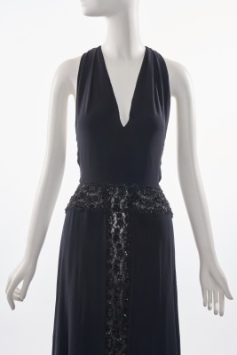 A Valentino Garavani black silk cr&ecirc;pe halterneck evening dress, circa 2001 - 4