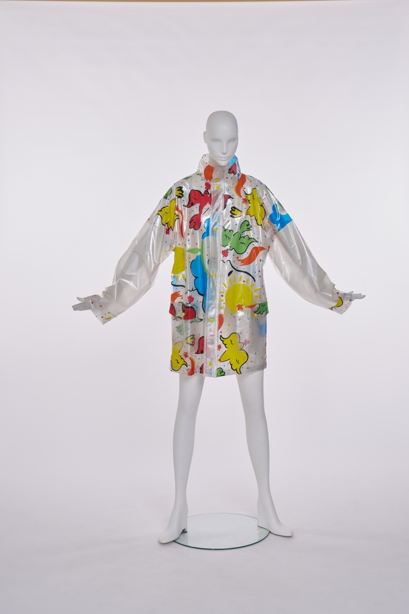 A Jean-Charles de Castelbajac printed clear PVC raincoat, circa 1996