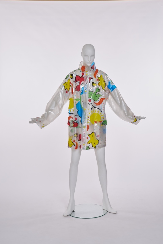 A Jean-Charles de Castelbajac printed clear PVC raincoat, circa 1996