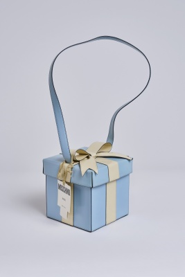 A Moschino blue and ivory 'Gift' bag, circa 1996