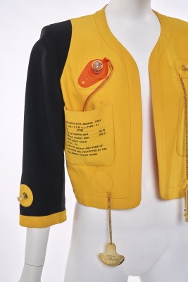 A Franco Moschino black and yellow cr&ecirc;pe 'Life Jacket', Spring-Summer 1991 - 4