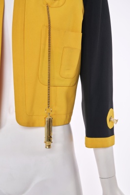 A Franco Moschino black and yellow cr&ecirc;pe 'Life Jacket', Spring-Summer 1991 - 6