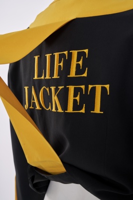 A Franco Moschino black and yellow cr&ecirc;pe 'Life Jacket', Spring-Summer 1991 - 8