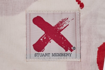 A Stuart Memberey red and white printed cotton pinafore dress, 1990s - 6