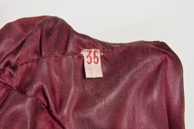 An Azzedine Alaia double-breasted oxblood leather jacket, Autumn-Winter 1985-86 - 9