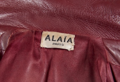 An Azzedine Alaia double-breasted oxblood leather jacket, Autumn-Winter 1985-86 - 10