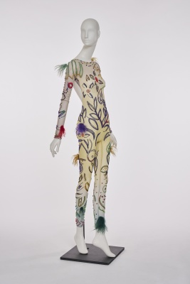 An embroidered mesh body suit, attributed to Georgio di Sant' Angelo, 1989 - 3
