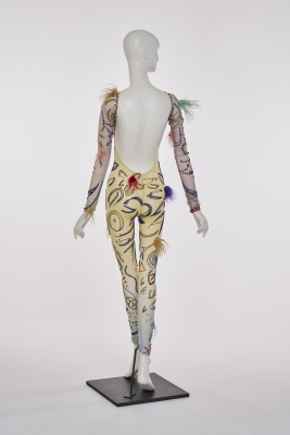 An embroidered mesh body suit, attributed to Georgio di Sant' Angelo, 1989 - 4