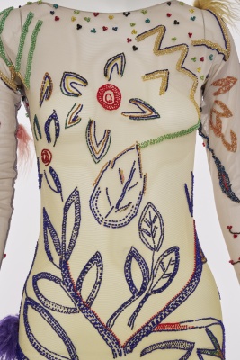 An embroidered mesh body suit, attributed to Georgio di Sant' Angelo, 1989 - 6