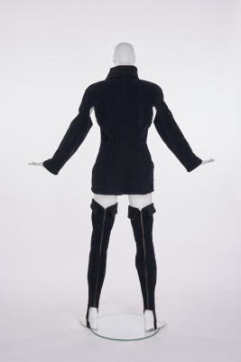 A Matsuda black velvet romper ensemble, late 1980s-early 1990s - 3
