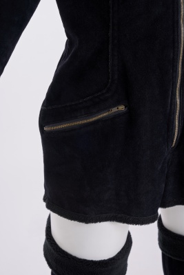 A Matsuda black velvet romper ensemble, late 1980s-early 1990s - 6