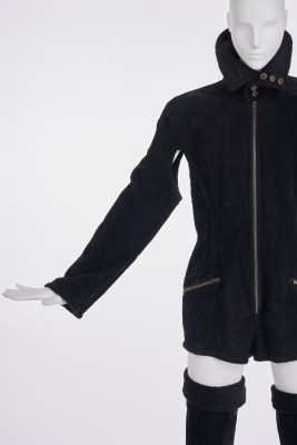 A Matsuda black velvet romper ensemble, late 1980s-early 1990s - 7