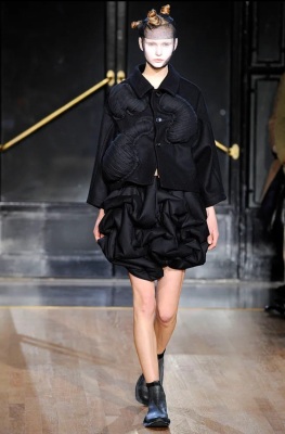 A pair of Comme des Gar&ccedil;ons black wool shorts, 'Inside Decoration' collection, Autumn-Winter 2010-11 - 2