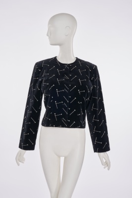 A Patrick Kelly embroidered black velvet jacket, Autumn-Winter 1988-89