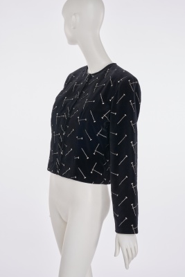 A Patrick Kelly embroidered black velvet jacket, Autumn-Winter 1988-89 - 2