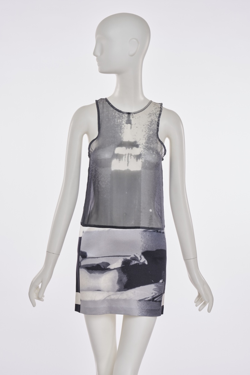 A Stephen Sprouse/Andy Warhol printed chiffon minidress, Spring-Summer 1998