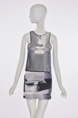 A Stephen Sprouse/Andy Warhol printed chiffon minidress, Spring-Summer 1998