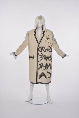A Stephen Sprouse printed and embellished 'Anarchy' coat, 'Couture' line, Autumn-Winter 1987-88