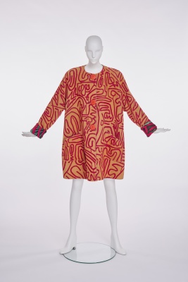 A Stephen Sprouse Keith Haring print wool coat, 'Burnout 88' collection, Spring-Summer 1988 - 2