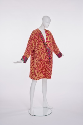 A Stephen Sprouse Keith Haring print wool coat, 'Burnout 88' collection, Spring-Summer 1988 - 4