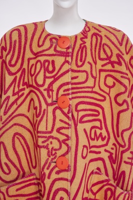 A Stephen Sprouse Keith Haring print wool coat, 'Burnout 88' collection, Spring-Summer 1988 - 7