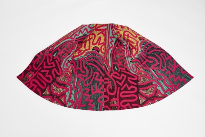 A Stephen Sprouse Keith Haring print wool coat, 'Burnout 88' collection, Spring-Summer 1988 - 11