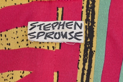 A Stephen Sprouse Keith Haring print wool coat, 'Burnout 88' collection, Spring-Summer 1988 - 13