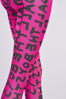A pair of Stephen Sprouse pink and black printed nylon tights, Autumn-Winter 1984-85 - 9