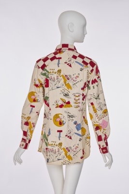 An Issey Miyake x Terry Johnson men's printed cotton canvas shirt, 2013 - 4