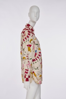 An Issey Miyake x Terry Johnson men's printed cotton canvas shirt, 2013 - 5