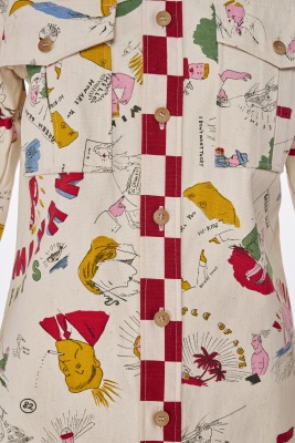 An Issey Miyake x Terry Johnson men's printed cotton canvas shirt, 2013 - 6
